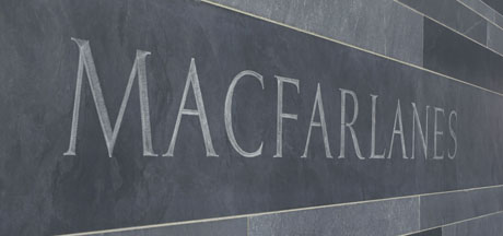 Macfarlanes - slate wall